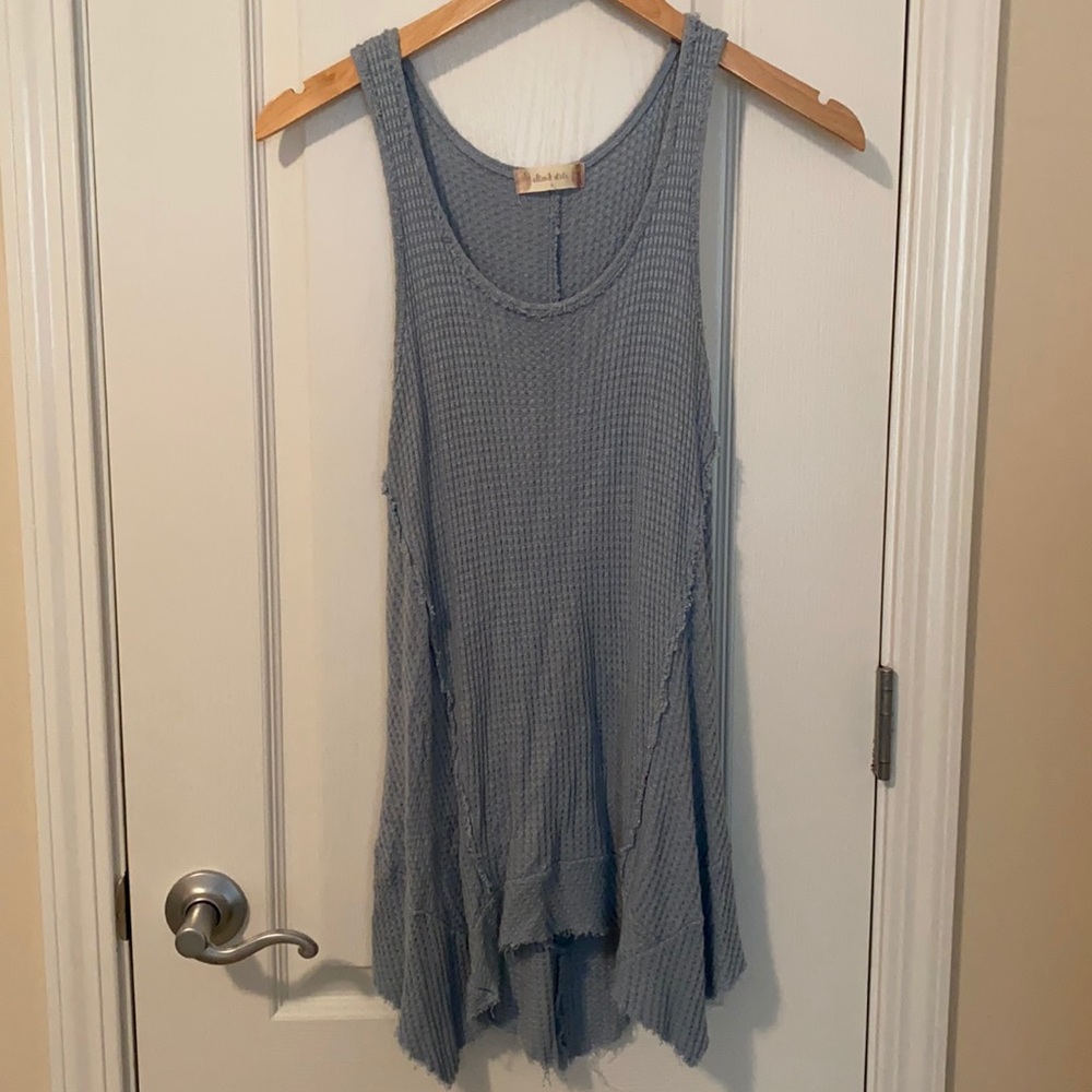 Altar’d State blue waffle tank top